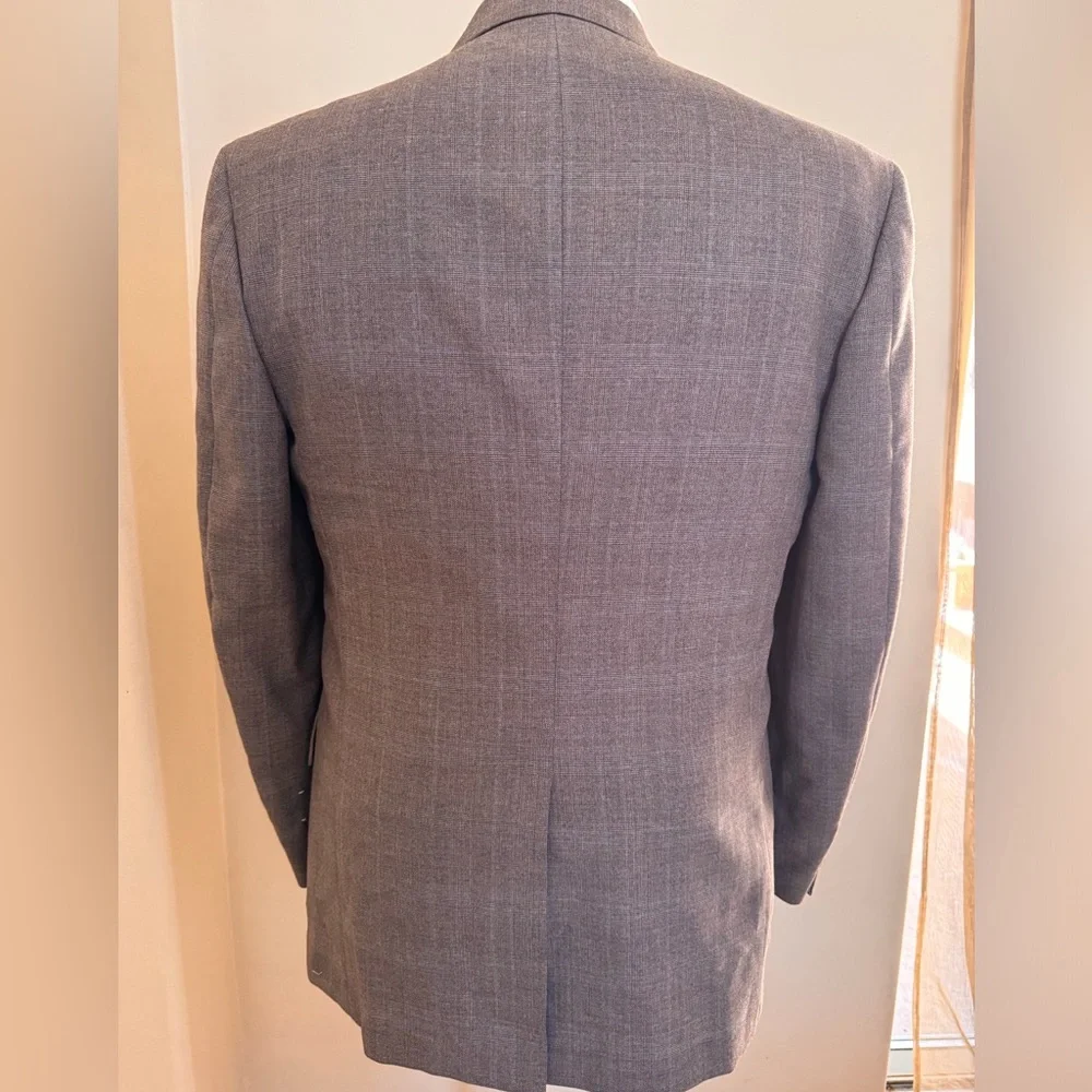 JOHNNY CARSON Vintage 70’s Deadstock Subtle Plad Wool Blend 3 Piece Suit 44 L - Picture 7 of 16